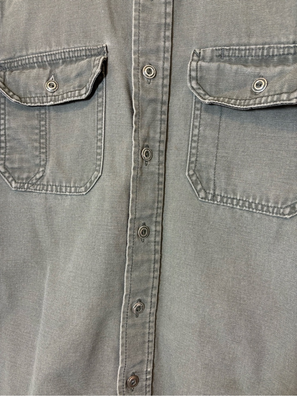 Tellason Olive green  Canvas Work Shirt Made in USA #451 - Picture 5 of 7